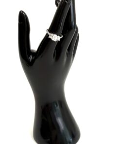 2 Carat 3 Stone Emerald Cut Lab Diamond Engagement Ring in 14K White Gold 2