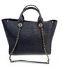 Chanel Small Caviar Deauville Tote Navy Gold Hardware 4
