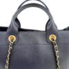 Chanel Small Caviar Deauville Tote Navy Gold Hardware 24