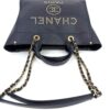 Chanel Small Caviar Deauville Tote Navy Gold Hardware 10