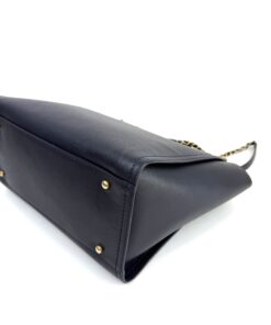 Chanel Small Caviar Deauville Tote Navy Gold Hardware 12