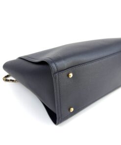 Chanel Small Caviar Deauville Tote Navy Gold Hardware 15