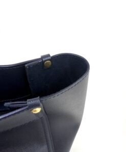 Chanel Small Caviar Deauville Tote Navy Gold Hardware 17