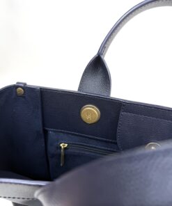 Chanel Small Caviar Deauville Tote Navy Gold Hardware 16