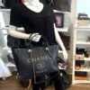 Chanel Small Caviar Deauville Tote Navy Gold Hardware 3