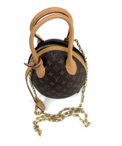 LOUIS VUITTON Monogram Canvas And Calfskin Leather Egg Bag Rare! 21