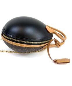 LOUIS VUITTON Monogram Canvas And Calfskin Leather Egg Bag Rare! 11