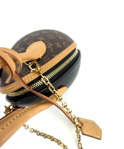 LOUIS VUITTON Monogram Canvas And Calfskin Leather Egg Bag Rare! 15