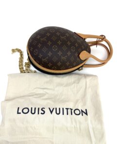 LOUIS VUITTON Monogram Canvas And Calfskin Leather Egg Bag Rare! 4