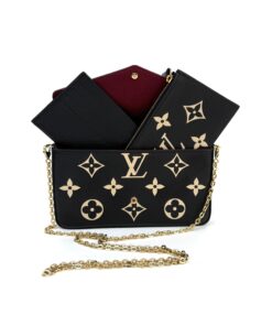 Louis Vuitton Empreinte Monogram Giant Felicie Pochette Black Beige 24