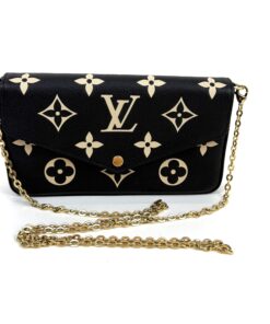 Louis Vuitton Empreinte Monogram Giant Felicie Pochette Black Beige 5