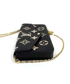 Louis Vuitton Empreinte Monogram Giant Felicie Pochette Black Beige 17