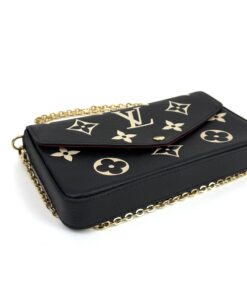 Louis Vuitton Empreinte Monogram Giant Felicie Pochette Black Beige 15