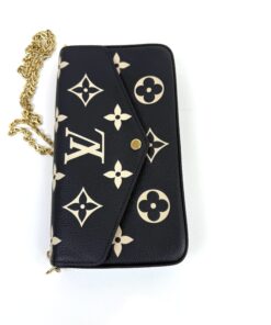 Louis Vuitton Empreinte Monogram Giant Felicie Pochette Black Beige 10