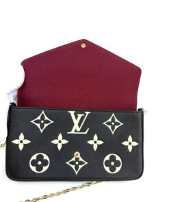 Louis Vuitton Empreinte Monogram Giant Felicie Pochette Black Beige 8