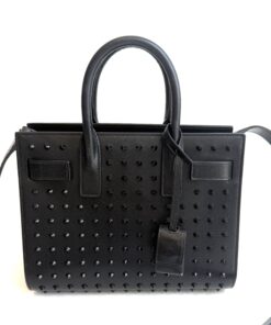 YSLCalfskin Black Studded Nano Sac De Jour Black 25