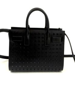 YSLCalfskin Black Studded Nano Sac De Jour Black 5