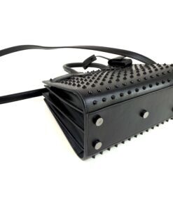 YSLCalfskin Black Studded Nano Sac De Jour Black 12