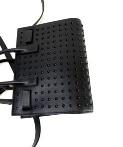 YSLCalfskin Black Studded Nano Sac De Jour Black 9