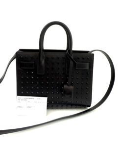 YSLCalfskin Black Studded Nano Sac De Jour Black 7