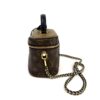 Vanity standing with the chain and padlock attached