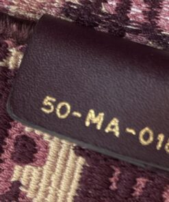 Dior Large Book Tote Ecru and Wine Dior Oblique Embroidery 8