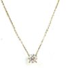 Brand New 14K Yellow Gold 16"-18" Pendant Necklace with 1.5 Carat Lab Diamond