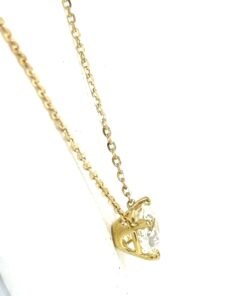 Brand New 14K Yellow Gold 16″-18″ Pendant Necklace with 1.5 Carat Lab Diamond 7