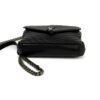 YSL Sheepskin Matelasse Chevron Monogram Medium College Bag Black Silver (Copy) 9