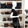 YSL Sheepskin Matelasse Chevron Monogram Medium College Bag Black Silver (Copy) 3