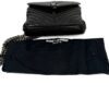 YSL Sheepskin Matelasse Chevron Monogram Medium College Bag Black Silver (Copy) 6