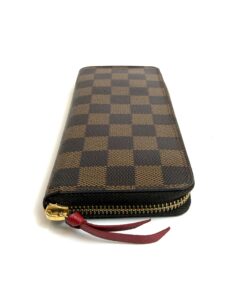 Louis Vuitton Ebene Clemence Wallet with Cherry Red Interior 8