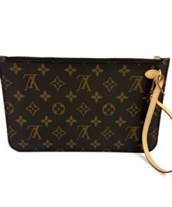 Louis Vuitton Monogram Beige Neverfull Pochette Wristlet 13
