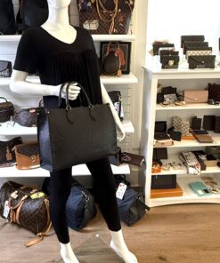 Louis Vuitton Monogram Empreinte Black Leather Onthego MM 3