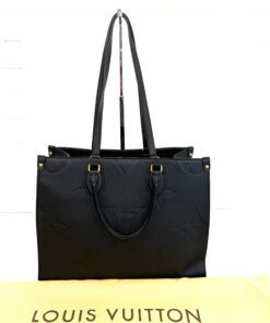 Louis Vuitton Monogram Empreinte Black Leather Onthego MM 4