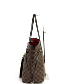 Louis Vuitton Neverfull MM Ebene with Cerise Red Interior and Pouch 9