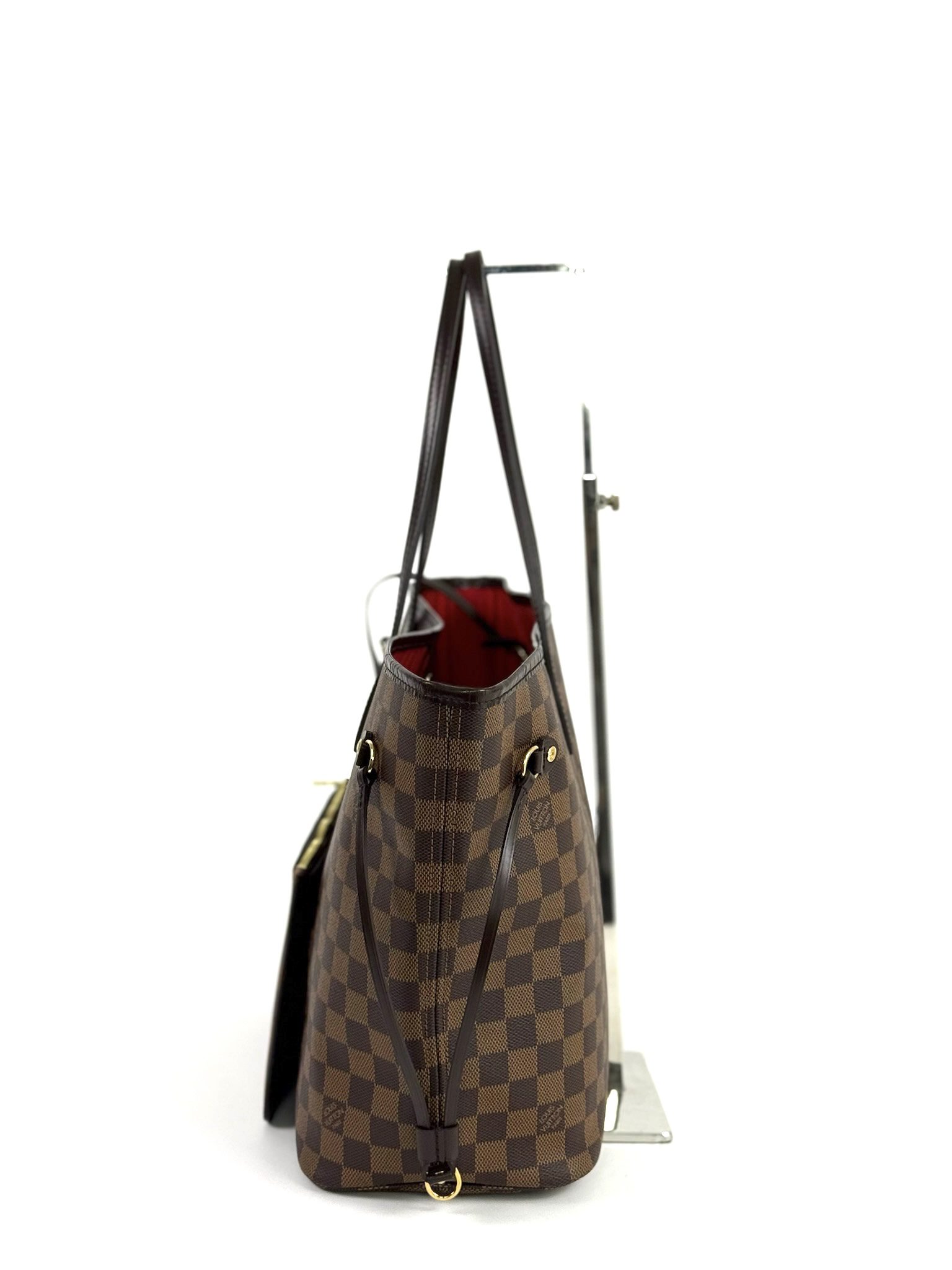 Louis Vuitton Neverfull MM Ebene with Cerise Red Interior and Pouch 9 Louis Vuitton Neverfull MM Ebene with Cerise Red Interior and Pouch 9