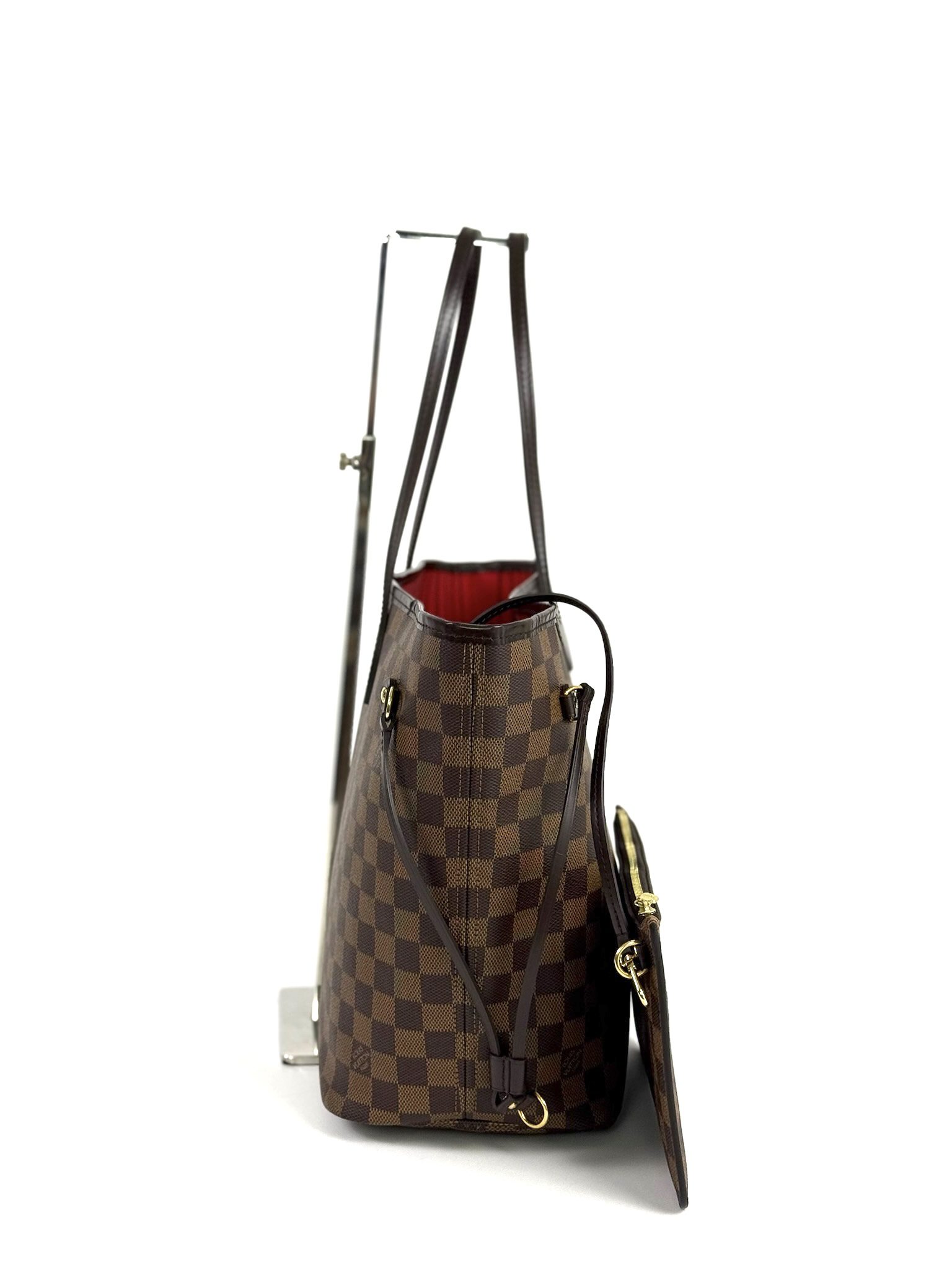 Louis Vuitton Neverfull MM Ebene with Cerise Red Interior and Pouch 8 Louis Vuitton Neverfull MM Ebene with Cerise Red Interior and Pouch 8