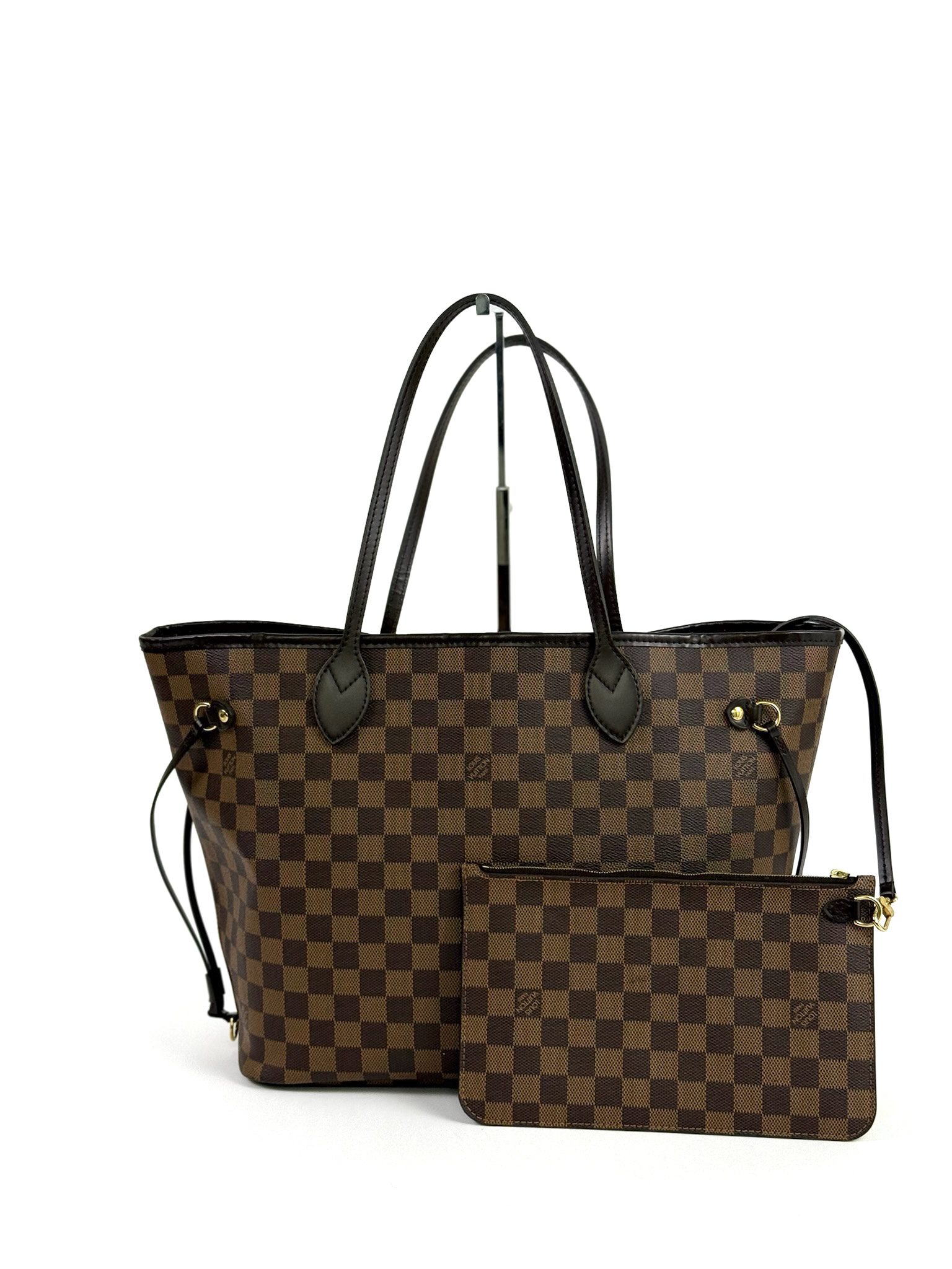 Louis Vuitton Neverfull MM Ebene with Cerise Red Interior and Pouch 15 Louis Vuitton Neverfull MM Ebene with Cerise Red Interior and Pouch 15