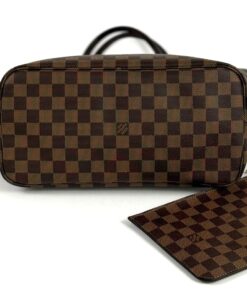 Louis Vuitton Neverfull MM Ebene with Cerise Red Interior and Pouch 11