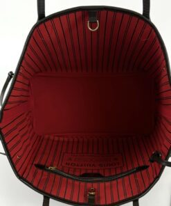 Louis Vuitton Neverfull MM Ebene with Cerise Red Interior and Pouch 6
