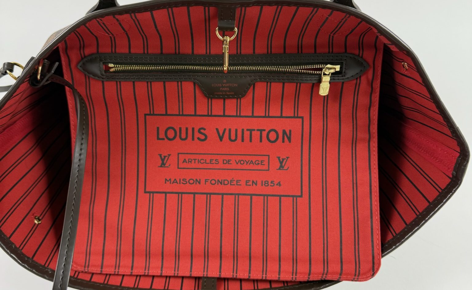 Louis Vuitton Neverfull MM Ebene with Cerise Red Interior and Pouch 12 Louis Vuitton Neverfull MM Ebene with Cerise Red Interior and Pouch 12