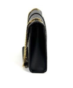 Yves Saint Laurent Black Chevron Quilted Leather Large Monogram Chain Cassandre Bag Gold HW 6