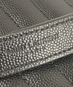 Yves Saint Laurent Black Chevron Quilted Leather Large Monogram Chain Cassandre Bag Gold HW 18