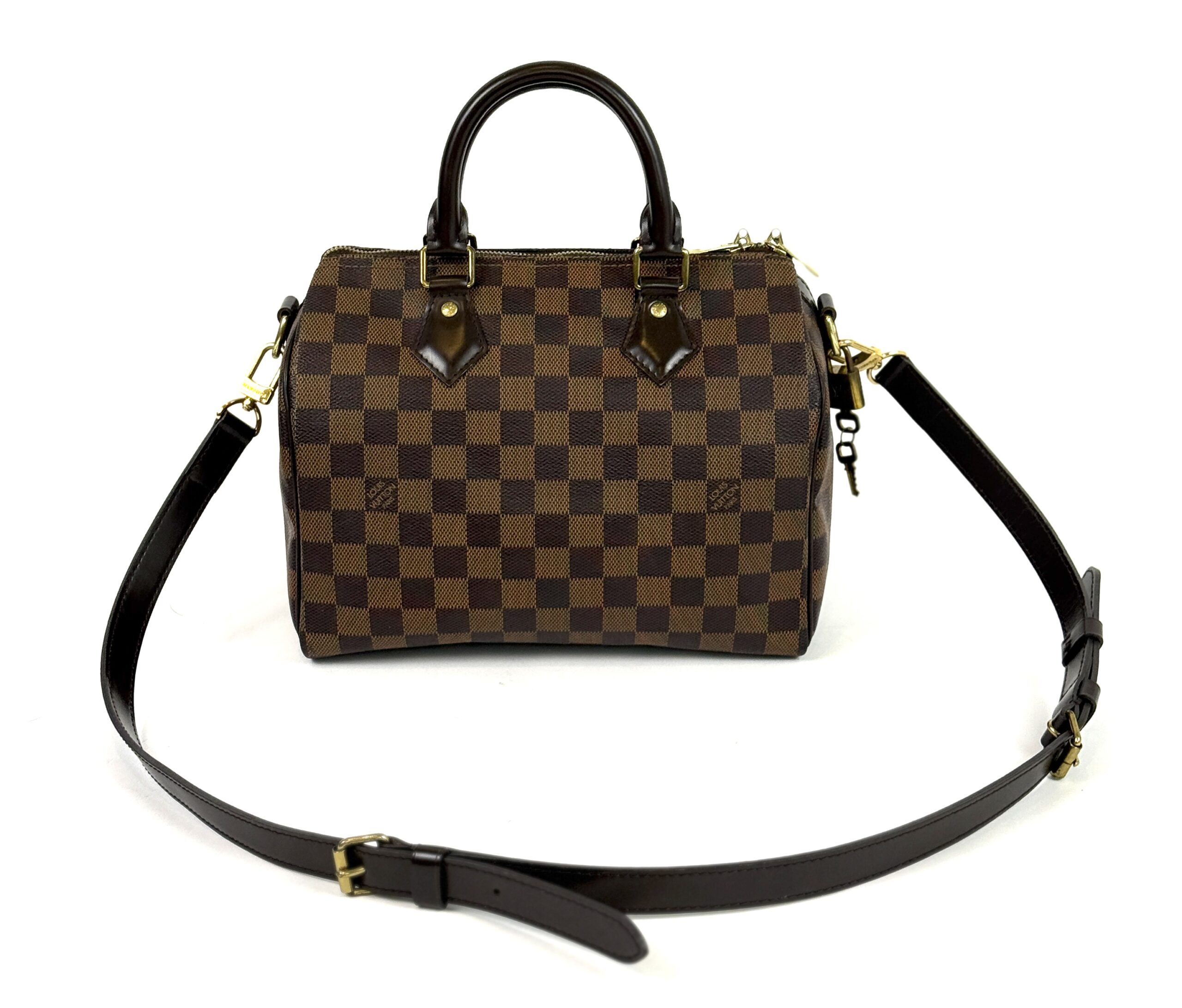 Louis Vuitton Damier Ebene Speedy Bandouliere 25 Red Louis Vuitton Damier Ebene Speedy Bandouliere 25 Red