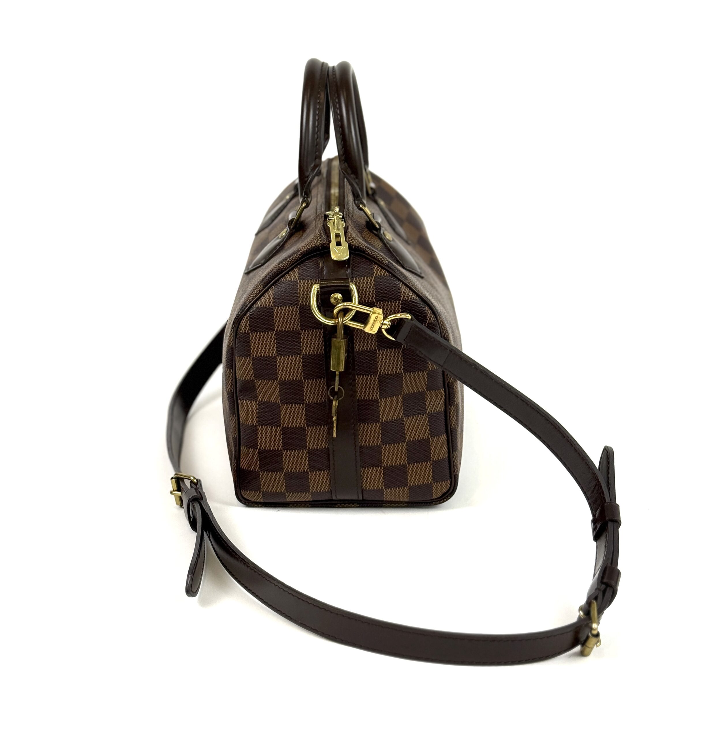 Louis Vuitton Damier Ebene Speedy Bandouliere 25 Red 7 Louis Vuitton Damier Ebene Speedy Bandouliere 25 Red - Image 7