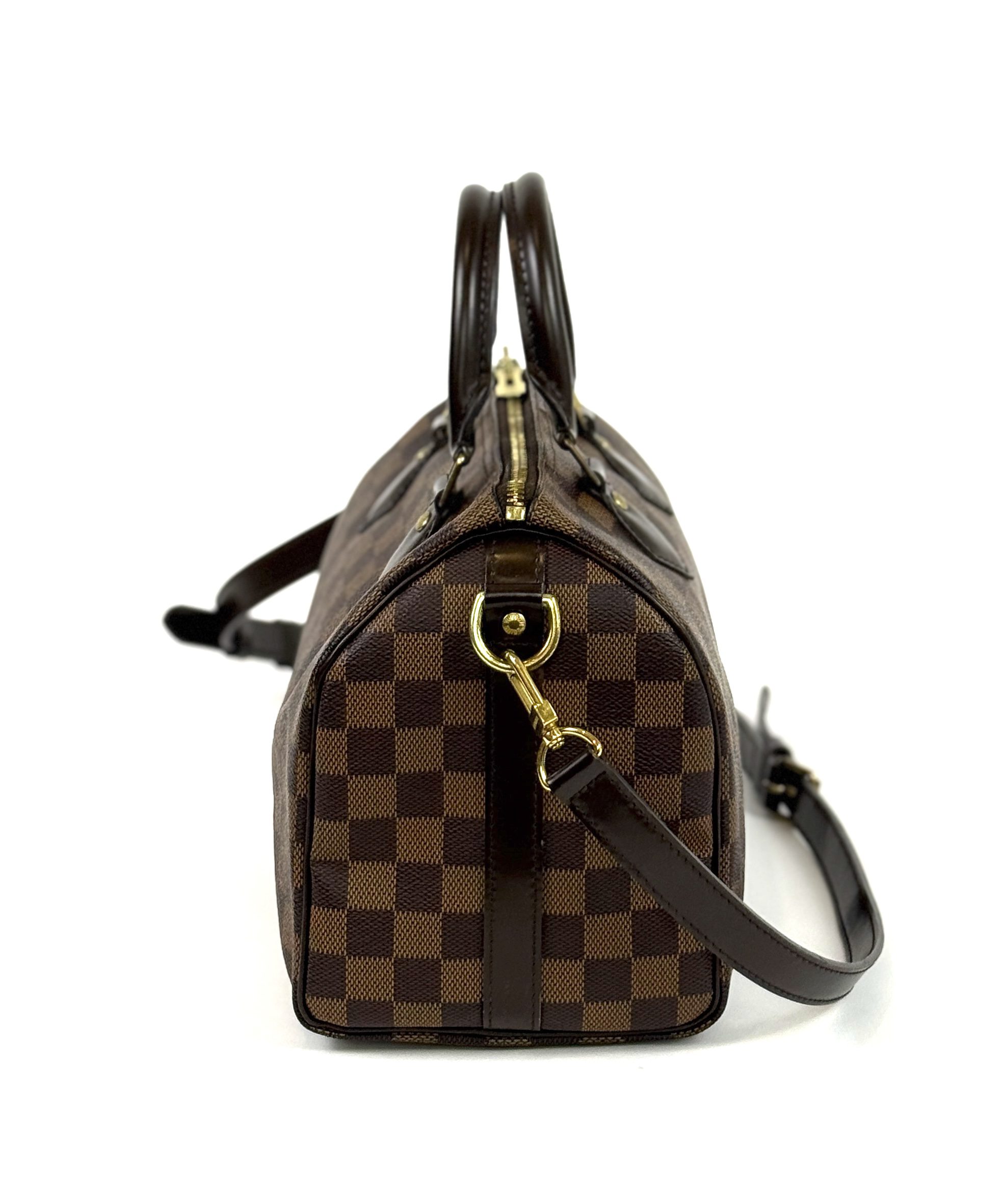 Louis Vuitton Damier Ebene Speedy Bandouliere 25 Red 9 Louis Vuitton Damier Ebene Speedy Bandouliere 25 Red - Image 9