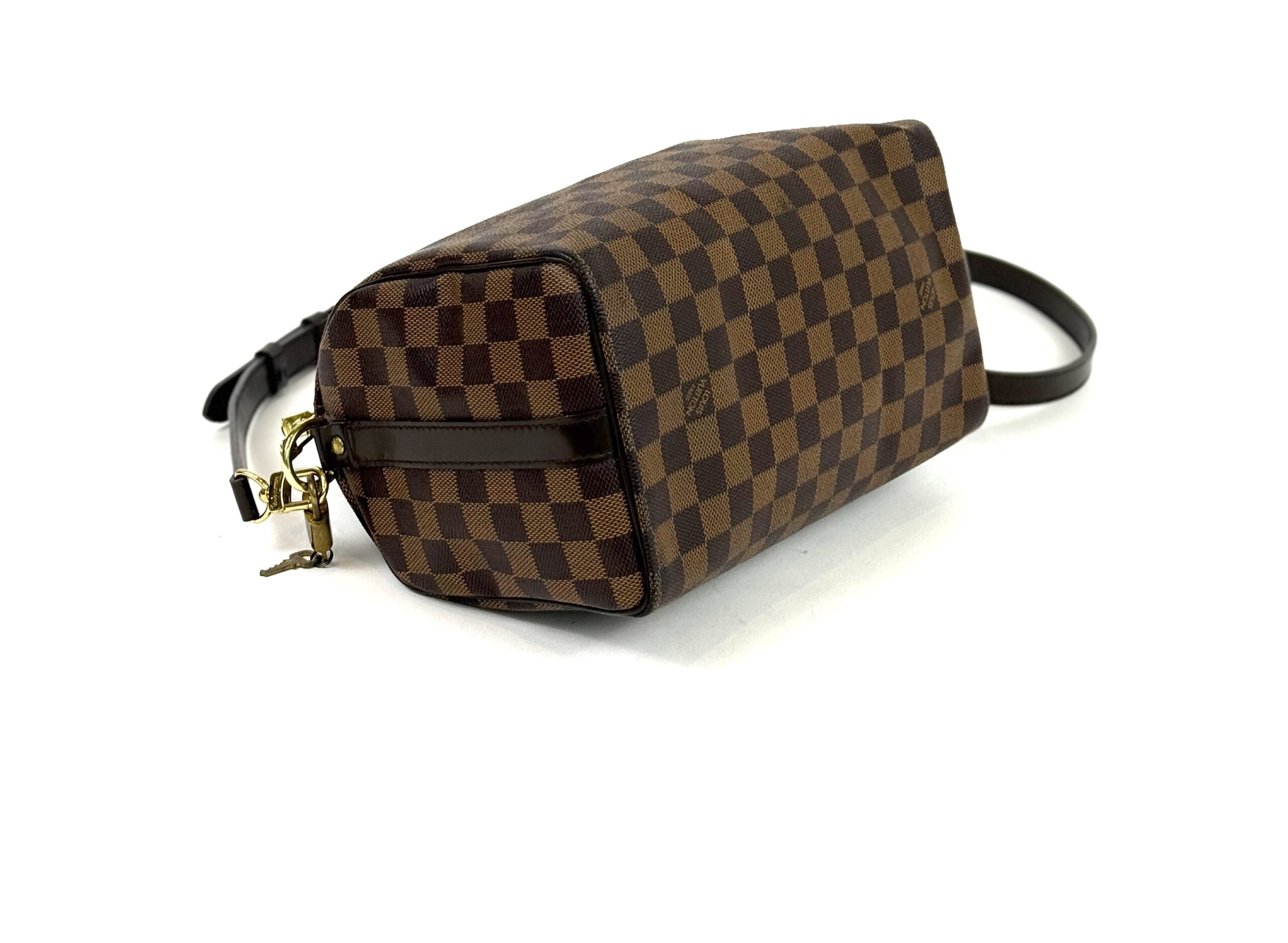 Louis Vuitton Damier Ebene Speedy Bandouliere 25 Red 11 Louis Vuitton Damier Ebene Speedy Bandouliere 25 Red - Image 11
