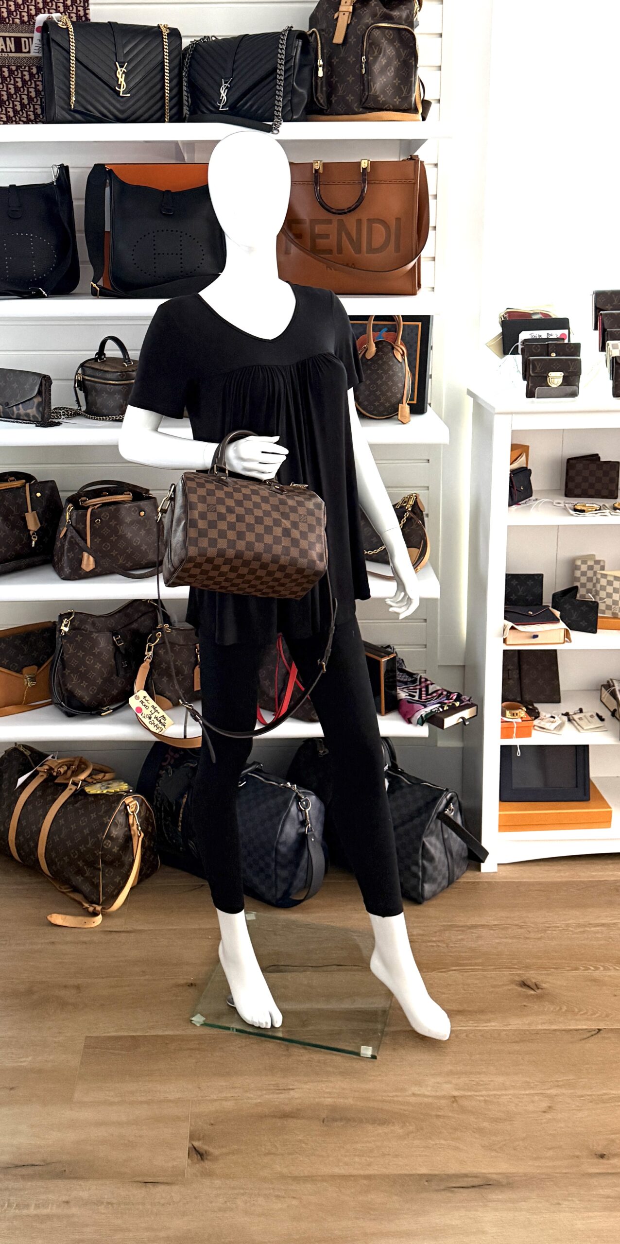 Louis Vuitton Damier Ebene Speedy Bandouliere 25 Red 3 Louis Vuitton Damier Ebene Speedy Bandouliere 25 Red - Image 3