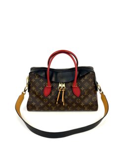 Louis Vuitton Tuileries Monogram Black Red Satchel or Shoulder Bag 18